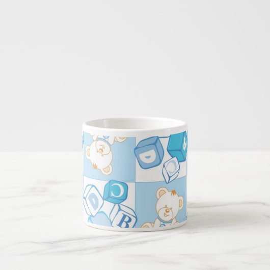 Teddybär überprüftes Muster Espressotasse (Vorderseite)