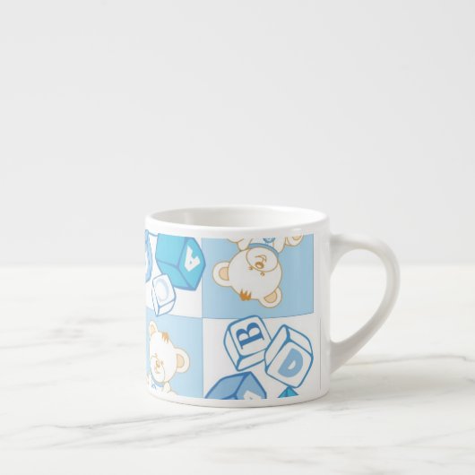 Teddybär überprüftes Muster Espressotasse (Rechts)