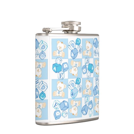 Teddybär überprüftes Muster Flachmann (Rechts)