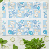 Teddybär überprüftes Muster Geschirrtuch (Gefaltet)