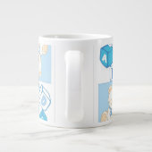 Teddybär überprüftes Muster Jumbo-Tasse (Rückseite)