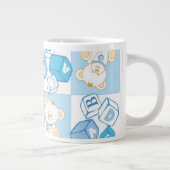 Teddybär überprüftes Muster Jumbo-Tasse (Rechts)