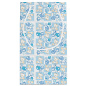 Teddybär überprüftes Muster Kleine Geschenktüte (Rückseite)