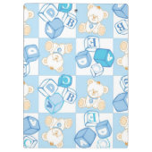 Teddybär überprüftes Muster Klemmbrett (Rückseite)