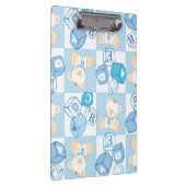 Teddybär überprüftes Muster Klemmbrett (Rechts)