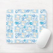 Teddybär überprüftes Muster Mousepad (Mit Mouse)