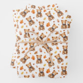 Teddybär und Blätter fallen Celebration (Beispiel)