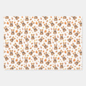 Teddybär und Blätter fallen Celebration (Vorderseite)