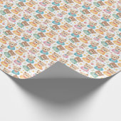 Teddybär und Blumen Geschenkpapier (Ecke)