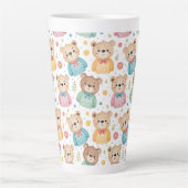 Teddybär und Blumen Milchtasse (Vorderseite)