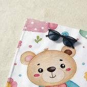 Teddybär und Blumen Strandtuch (Beispiel)