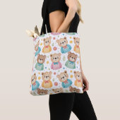 Teddybär und Blumen Tasche (Von Nahem)
