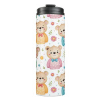 Teddybär und Blumen