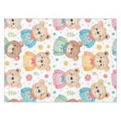 Teddybär und Blumen Tischdecke (Vorderseite (Horizontal))