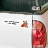 Teddybär und Herz mit Ihrem Text Autoaufkleber (Auf Lkw)