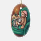 Teddybär-und Katzen-Verzierung Keramik Ornament (Rechts)