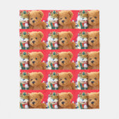 Teddybär und Nussknacker Fleecedecke (Vorderseite)