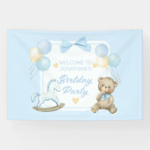 Teddybär und Rockpferd Banner (Horizontal)