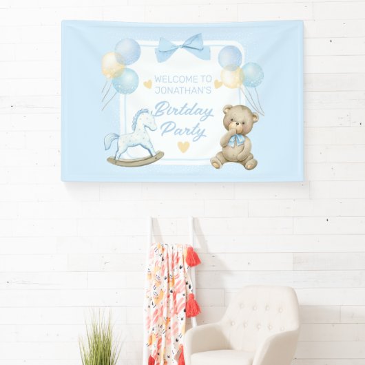 Teddybär und Rockpferd Banner (InSitu)