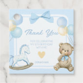 Teddybär und Rockpferd Geschenkanhänger (Vorderseite)