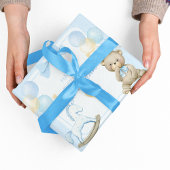 Teddybär und Rockpferd Geschenkpapier