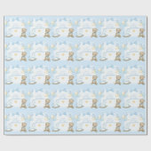 Teddybär und Rockpferd Geschenkpapier (Flach)