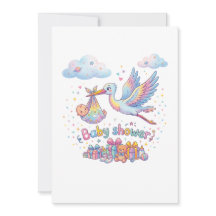 Teddybär und Vogel | Baby Shower Kunst