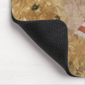 Teddybär unter amerikanischer Flagge Mousepad (Ecke)