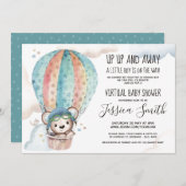 Teddybär | Virtual Baby-Dusche Einladung (Vorne/Hinten)