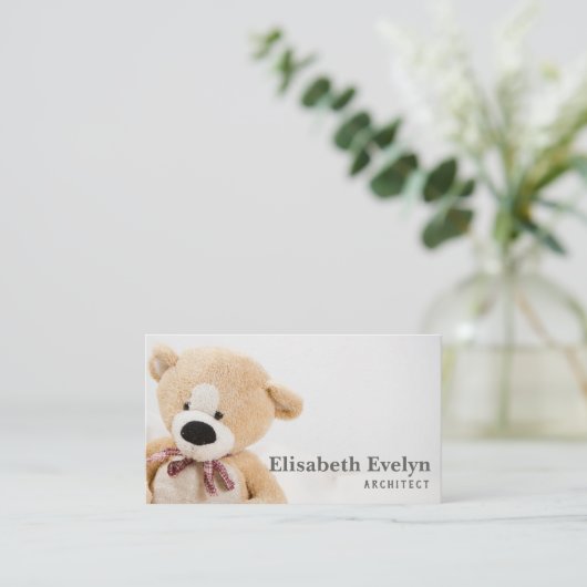 Teddybär Visitenkarte (Stehend Vorderseite)