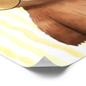 Teddybär Wandkunst Ich liebe dich sehr Poster (Ecke)