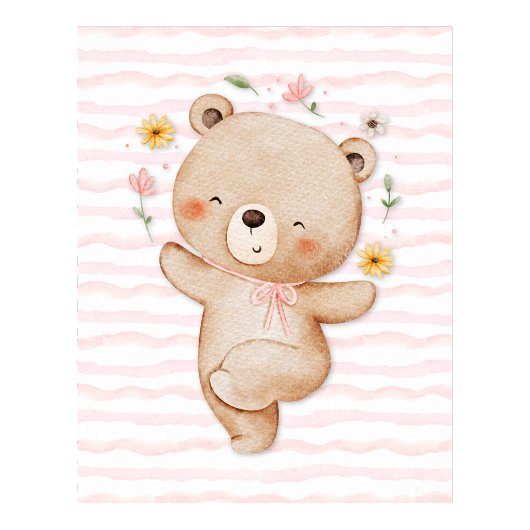 Teddybär Wandkunst Poster Happy Dance Poster