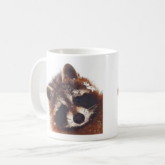 Teddybär-Waschbär-Kaffee X 2 Kaffeetasse (Vorderseite Links)