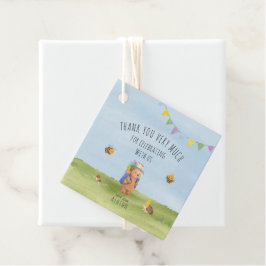 Teddybär Wasserfarbe, Abenteuer danke Geschenkanhänger