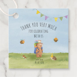 Teddybär Wasserfarbe, Abenteuer danke Geschenkanhänger