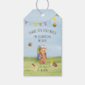 Teddybär Wasserfarbe, Abenteuer danke Geschenkanhänger (Vorderseite)