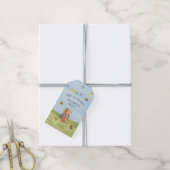 Teddybär Wasserfarbe, Abenteuer danke Geschenkanhänger (Mit Garn)