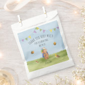 Teddybär Wasserfarbe, Abenteuer danke Geschenktütchen (Ausgeschnitten)