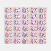 Teddybär Wasserfarben Pastell Fleecedecke (Vorderseite (Horizontal))