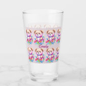 Teddybär Wasserfarben Pastell Glas (Vorderseite)
