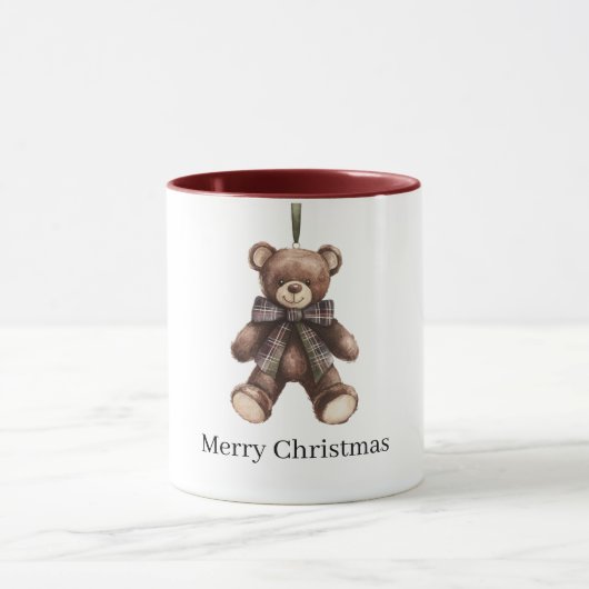 Teddybär-Weihnachten Tasse (Zentrum)