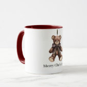 Teddybär-Weihnachten Tasse (Vorderseite Links)