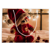 Teddybär-Weihnachtsgeschenk-Tasche Große Geschenktüte (Rückseite)