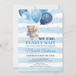 Teddybär Wir können es kaum erwarten Baby Shower Einladung
