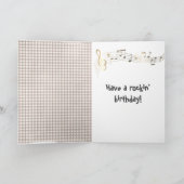 Teddybär zum Geburtstag mit Kopfhörern Karte (Innenseite)