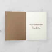 Teddybär zum Geburtstag mit Wildblume Bouquet Karte (Innenseite)