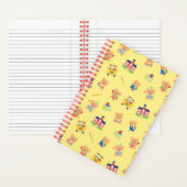 Teddybär Zurück zur Schule Gelb Notizblock (Innen)