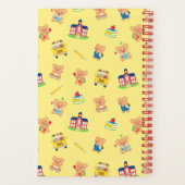 Teddybär Zurück zur Schule Gelb Notizblock (Rückseite)