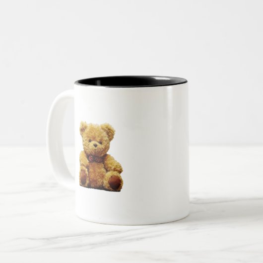 Teddybär Zweifarbige Tasse (Vorderseite Links)