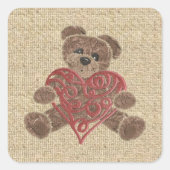 Teddybäraufkleber Quadratischer Aufkleber (Vorderseite)